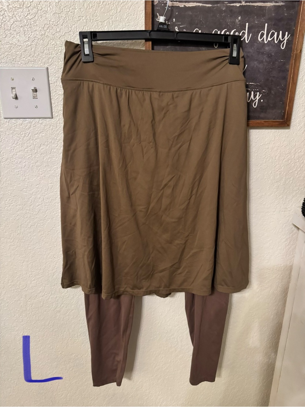 Women's Olive Brown A-Line Skirt